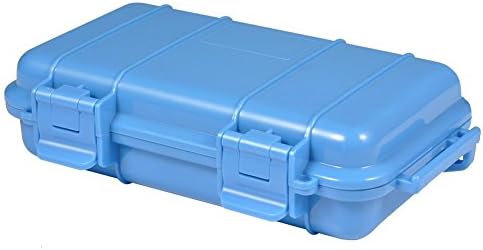 Box Shockproof Dry Storage Box, Hard Plastic Protective Grip Carry Touch Phone Case + Foam + Handle for Fishing Camping Hiking (Big-Blue)