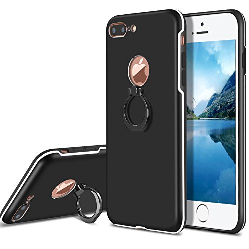 iPhone 10 Case, GeekZone iPhone X Ultra Slim Soft TPU Protection Case Shockproof and Anti-Scratch Texture Back Lightweight Protection Case Cover Ring Holder Kickstand for Apple iPhone X(2017)-Silver