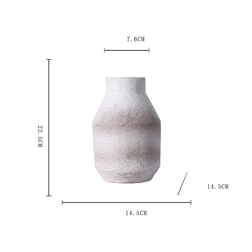 vaso in ceramica, Vaso grande in ceramica retrò, composizione floreale for soggiorno