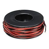 MECCANIXITY 30 Gauge Wire 2 Conductor Parallel Silicone Wire 30AWG Stranded Wire Electrical Wire Tinned Copper Wire Spool 10m/33ft for LED Strip Extension Cable, Car Model, Internal Wiring
