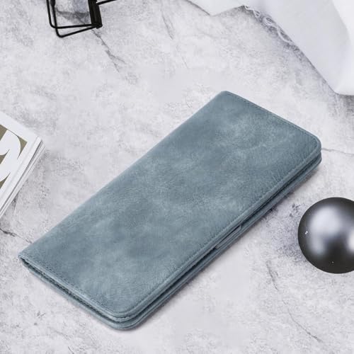 Ultra Thin Genuine Leather Wallet for Women Bifold RFID Blocking for Credit Cards (Blue-1)4