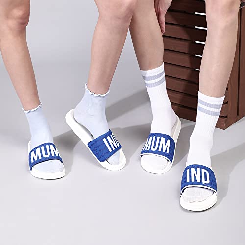 Image of CHUPPS Chupps X Mi Official Sliders White & Royal Blue Chupps Drift Orthopedic Slippers | Soft Footpharma Footbed | Breathable Ventilation Holes | Lightweight Flip Flops | Anti-Skid Chappals for Everyday For Womens