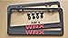 Armertek WRX Carbon Fiber-Look License Plate Frame Cover Stainless Steel Black for Subaru (2)