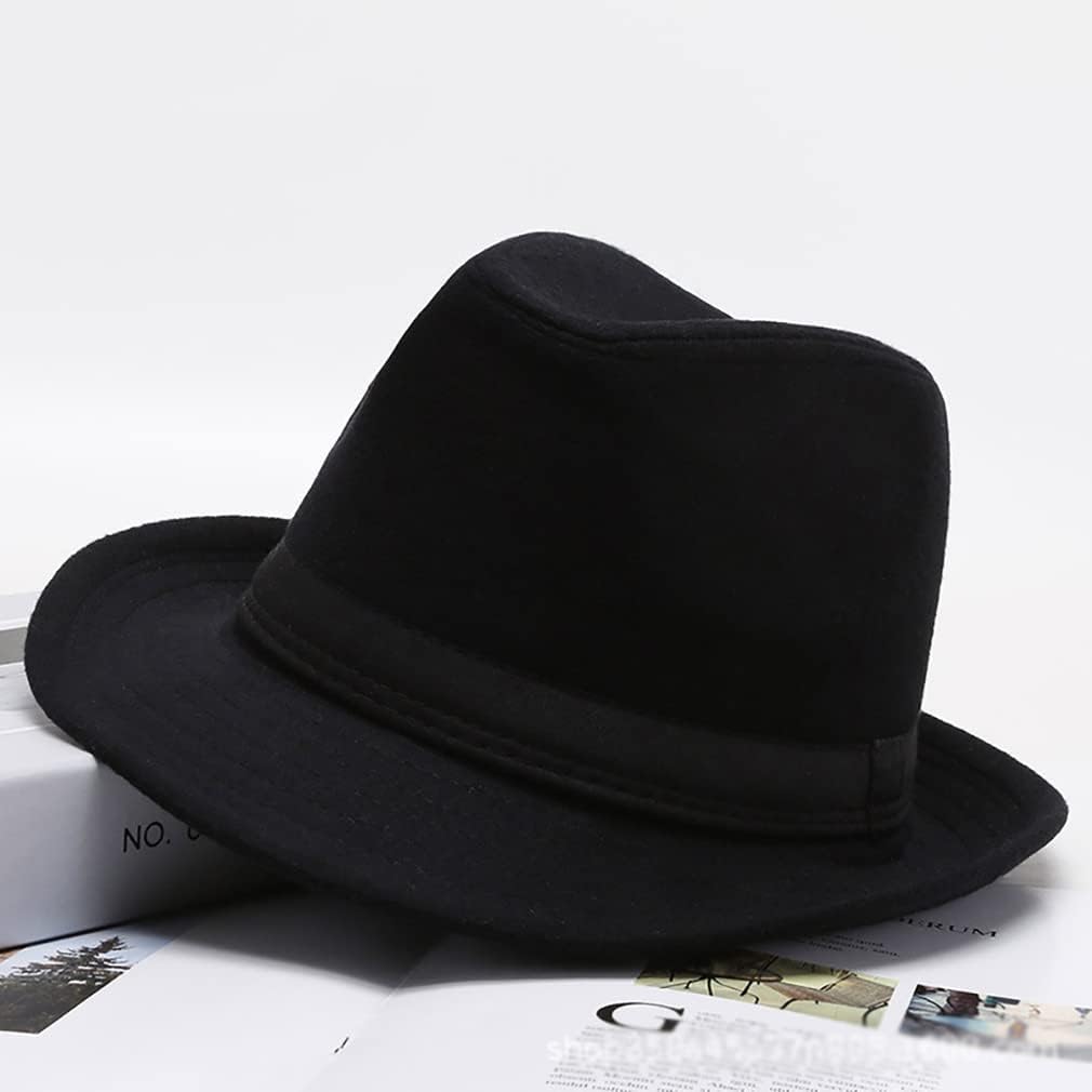 Fedora Hat Men Felt Panama Jazz Hat Women Classic Manhattan Structured Trilby Hat Short Brim Vintage Fedora Hat Band - Image 6