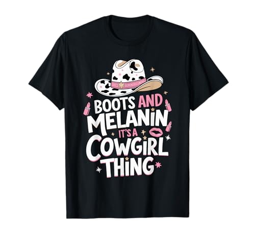 Bottes de Cowgirl en mélanine T-Shirt