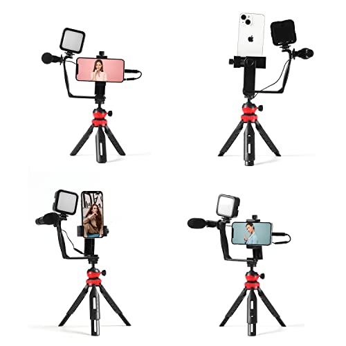 Kit de vlogging para iPhone Android: YJY YouTube Starter Kits Vlog Equipamento de gravação de vídeo