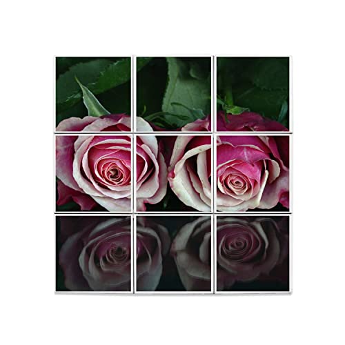 Carreaux Céramique Décoratif fleurs romantiques, le cadeau idéal pour la Saint-Valentin