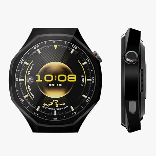 kwmobile 2 x etui do smartwatcha kompatybilne z Huawei Watch GT6 Pro 46 mm – silikonowe etui – etui do trackera aktywności w kolorze czarnym/srebrnym