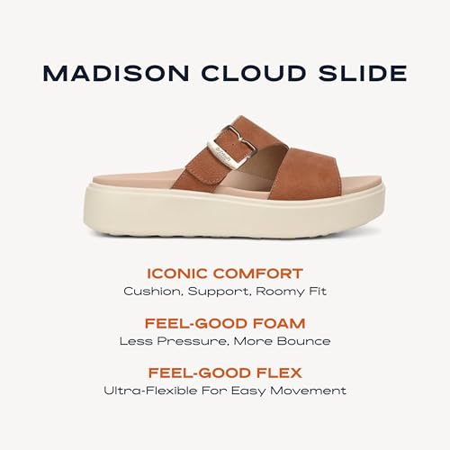 Dr. Scholl's Women's Madison Cloud Slide Slide Sandal Honey Brown Tumbled 10 M by Dr.Scholl's SHOES - Used condition - Image 2