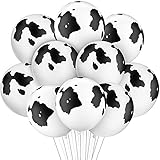 Fácil de usar: estos globos con tema de vaca se pueden inflar con aire o helio; Puede comprar un inflador de globos para inflarlos, tenga cuidado de no inflarlos demasiado para evitar una explosión; Se recomienda inflar estos globos al 80 por ciento y no llenarlos por completo