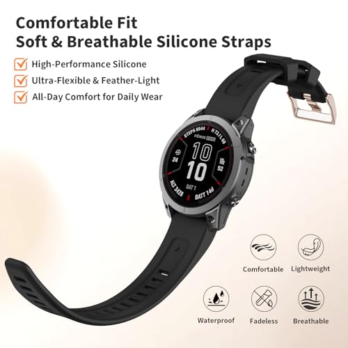 Correa silicona 20mm para Garmin Fenix 7/8 rosado miniatura 4