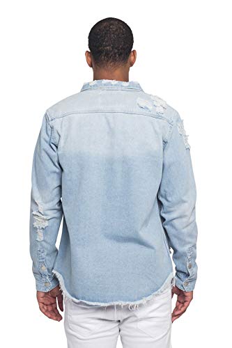 Image of VICTORIOUS Men's Distressed Denim Jacket