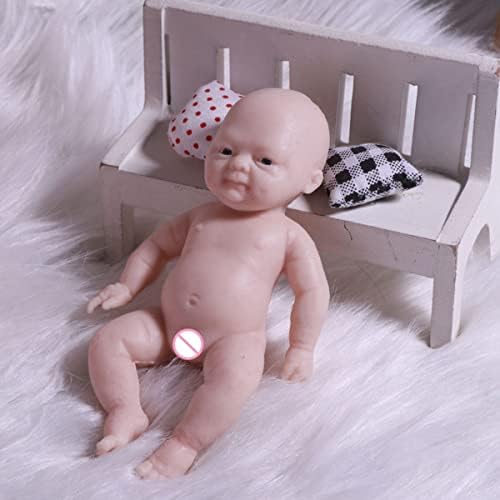 Jetcloud Silicone Reborn Dolls 4.3inch Mini Realistic Newborn Baby Doll Full Body Silicone Toddlers Toys Room Decoration for Kids Over 3 Years Old