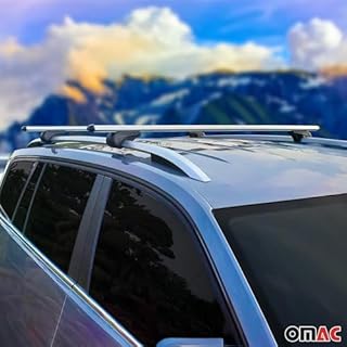OMAC Lockable Roof Rack Cross Bars Luggage Carrier for Honda Passport 2019-2024 Gray Anti-Theft for Travel Kayak Canoe Surf Ski Snowboard Camping