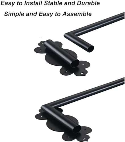 Supports de rideaux de 90 cm robustes à bras oscillants réglables - 3