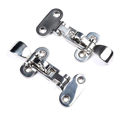 Marine 316 Stainless Steel Anti-Rattle Lockable Hatch,Hold Down Clamp Latch,Marine Hatch Locker (2 Pcs) #TOP1