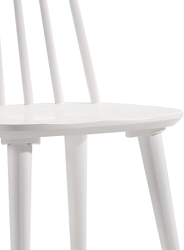 Miniatura 6 de DUHOME Juego de 2 sillas de comedor de madera, husillo blanco, lado de cocina, estilo granja, color blanco