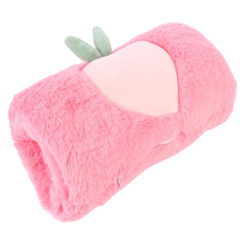 Calentador de manos de piel sintética manguito cálido invierno 30x18 cm durazno