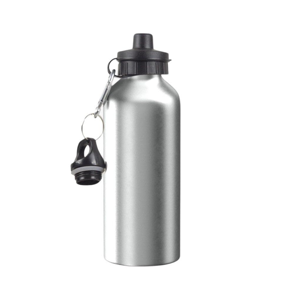 Sublimation Water Bottles - Two Lids - 400ml - Silver