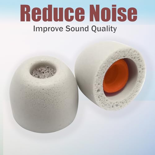 Image of Luckvan Memory Foam Earbuds Tips for Sony WF-1000XM5 Replacement Ear Tips WF-1000XM5 WF-1000XM4 Earbuds Case 3 Pairs Gray Small Ear Tips