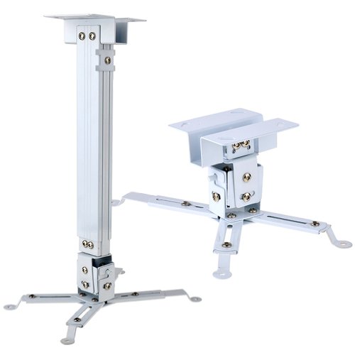 Universal Extendable Tilt Dlp Lcd Ceiling Projector Mount Bracket 44 Lbs White #TOP1