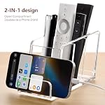 Acrylic Remote Control Holder, 4 Compartments TV Remote Caddy - Image 3