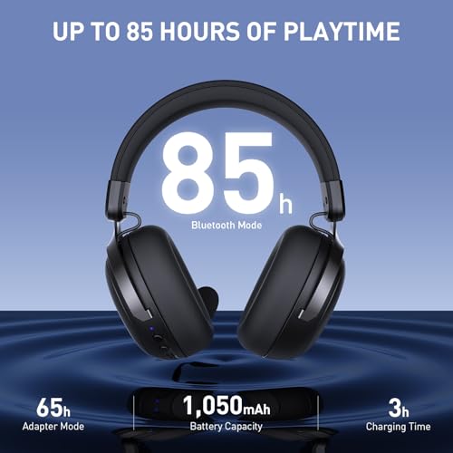 PRISMXR Wireless Gaming Headset Compatible with PS5/4, PC, Quest 3S/3/2, up to 80-hr Battery, 2.4Ghz USB Gaming Headphones with Bluetooth, 7.1 Virtual Surround Sound – Vega Q1