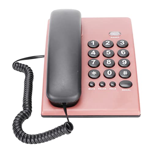 Teléfono de escritorio con cable y doble auricular magnético miniatura 1