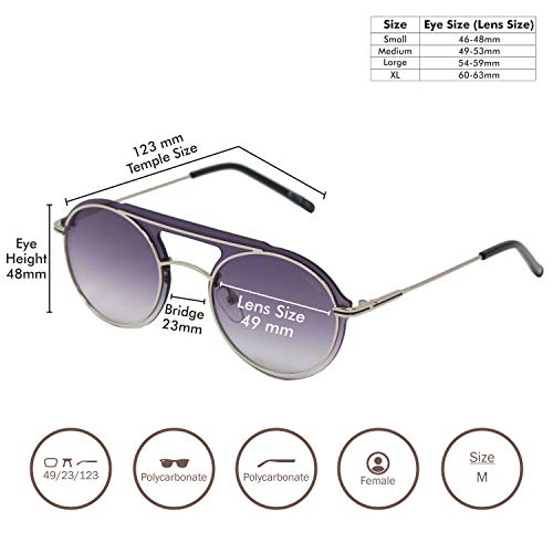 Image of ENRICO Unisex Full Rim Round Sunglasses | UV Protected Anti-glare Sunglasses | Round Sunglasses for Men & Women