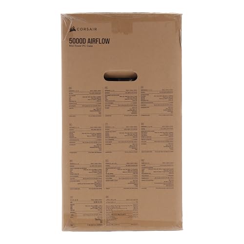 Gabinete Corsair Gamer 5000D AIRFLOW - Mid Tower, Lateral em Vidro temperado, Preto - CC-9011210-WW