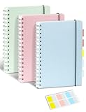 Lot de 3 carnets à spirales avec couverture rigide 120 g/m² pour homme et femme, 480 pages