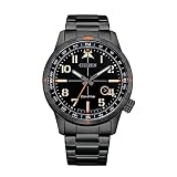 Citizen Men's Eco-Drive Weekender Avion Field Watch in Black IP Stainless Steel, Black Dial (Model: BM7555-59E)