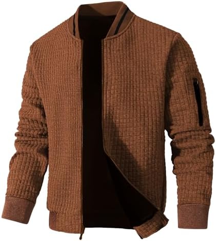 SAVKOOV Mens Lightweight Jacket Casual Bomber Jacket Varsity Coat