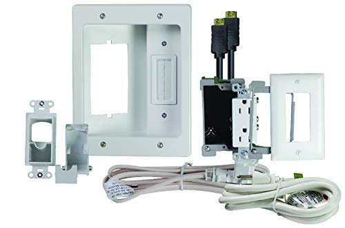 Legrand, Home Office & Theater, In Wall TV Power Kit, HDMI Included, White, 6ft Length, HT22U2WHR6C by On-Q - Used condition - US$64.11