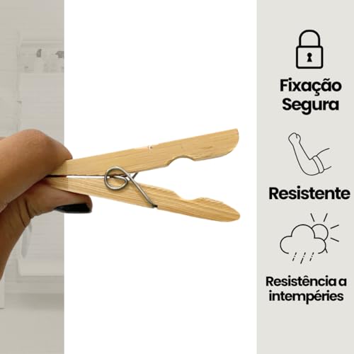Prendedor de Roupas - Varal Pregador Reforçado com Fixação Segura e Resistência em Todas as Condiçõe