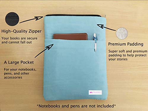 Capa de livro de bambu azul – capa de livro para capa dura e capa de papel – presente para amante de