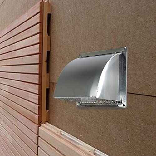 Bimiti 8 Inch Wall Vent Cap Stainless Steel Square Ventilation Cover 12 X 12 Inch Wall Vent Outlet With Screen Mesh Wall Air Vent Ducting Ventilation Grill Wall Vent For Home Kitchen Bathroom #TOP6
