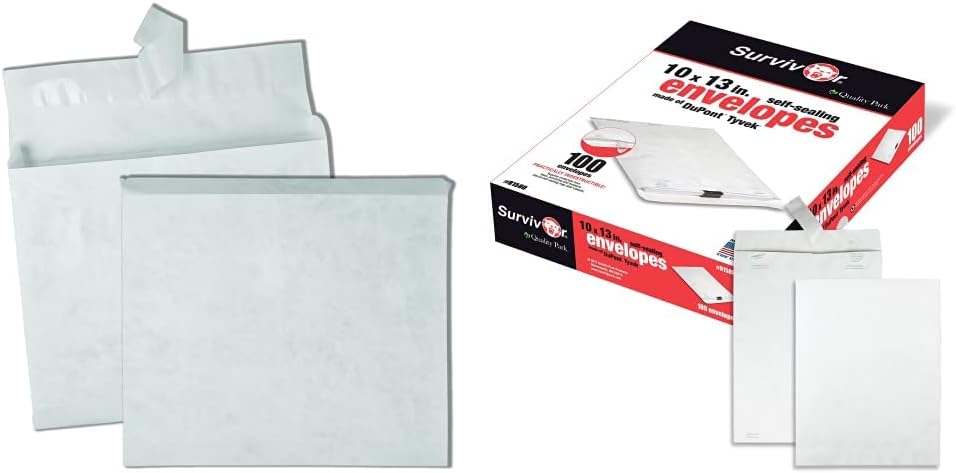 Survivor R4430 Tyvek Expansion Mailer (Case of 100) and Quality Park Survivor R1580 Tyvek Mailer (Box of 100)