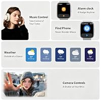 2026 Smartwatch Herren Damen, 1.83" HD Fitness Tracker mit Alexa/Telefonfunktion, 120+Sportmodi Fitnessuhr mit Herzfrequenz/Schlafmonitor/Schrittzähler, IP68 Smart Watch Sportuhr für Android iOS, Grau – Ansicht 6