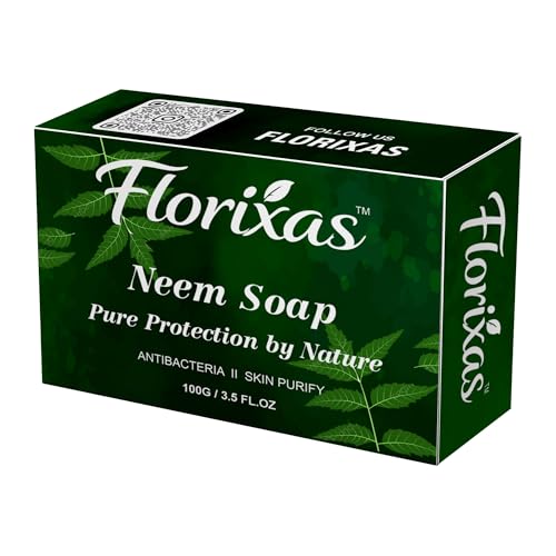 Image of Neem Soap 100g Pack of 4 | Antibacterial Herbal Bath Bar Acne Pimples Skin Purification Natural Cleansing Oil Control Fresh Unisex