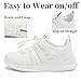 TOTOMONA Kids Running Shoes Slip on Sneakers for Girls Boys Adjustable Outdoor Toddler Walking Shoes Lightweight White Size Toddler 5.5