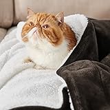 BEDSURE Kuscheldecke - Warm Sherpa Wolldecke & Sofadecke, Flauschig Sofaüberwurf Decke, Dicke Couchdecke, Fleecedecke, Flauschige Wohndecke für Couch, Braun, 220x240 cm, XXL