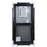 24' x 36' Vinyl Single Hung Window with Tilt,Household Windows with Double-Pane Tempered Glass and Screen, Windproof Shed Windows for House, Mobile Home,Basement,Playhouse (Black)