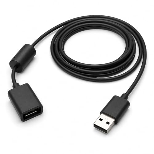 Image of 1m Ferrite Cored USB Extension Charger Cord Compatible with JLab Go Air Pop/Sport, JLab Epic Air ANC/Sport ANC, JBuds Air/Sport/Executive/ANC/Play Gaming/Pro Wireless Bluetooth Earbuds Case