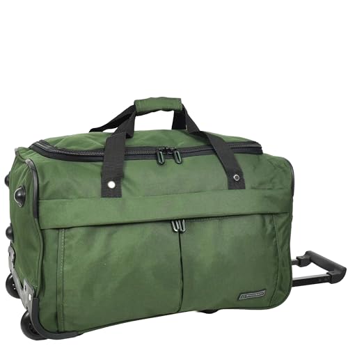 Travel Duffle Bag Lightweight Wheeled Holdall Cabin Sports Weekend Bag - Dara1 (Green)