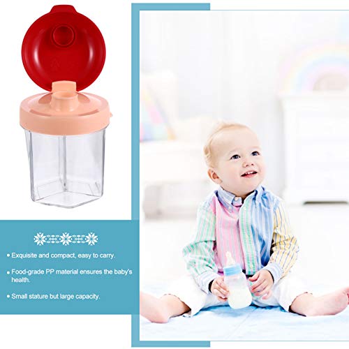 STOBOK Dispensador de Fórmula para Bebê Vermelho Caixa de Leite Em Pó Recipiente Embalagem de Biscoi