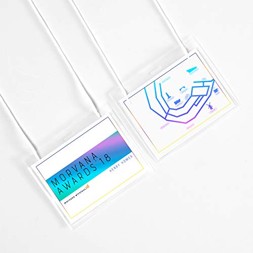 Image of Avery Name Badges with Lanyards, Print or Write, 3 inch x 4 inch, Badge Holders & Lanyards, 50 Inserts (74520) (Pack of 2)