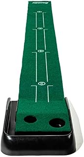 Franklin Sports Indoor Golf Putting Green – Portable Authentic 9 Foot Mat with Auto Ball Return –Golf