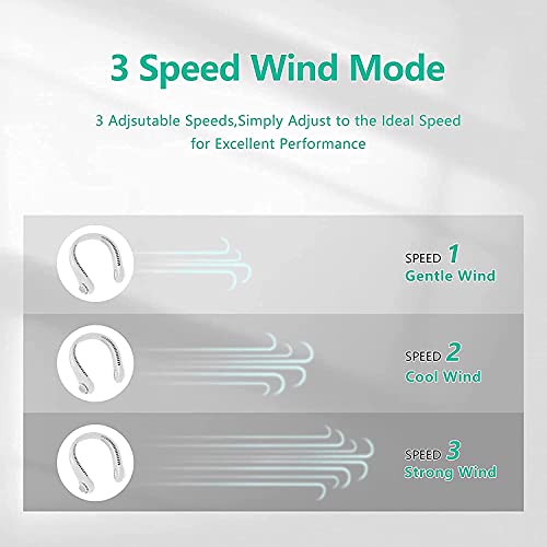 Draagbare opknoping handsfree Personal Fan Cooling Neckband Fan, oplaadbare wearable nekventilator Bladeless Lazy… - Image 5