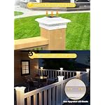 T-SUN 4x4 Solar Post Cap Light White, 6 Pack Solar Post Lights 3000K/6000K - Image 5